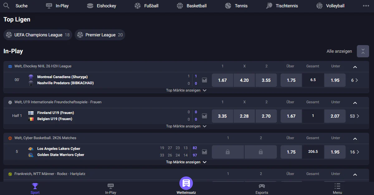 winica casino sport